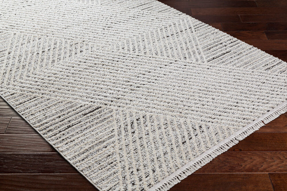 Berlin Dark Brown/Sage Machine Woven Rug BLR-2302 - corner