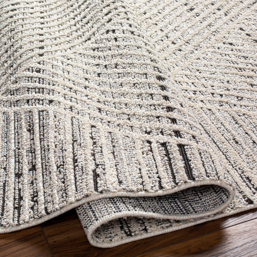 Berlin Dark Brown/Sage Machine Woven Rug BLR-2302 - fold