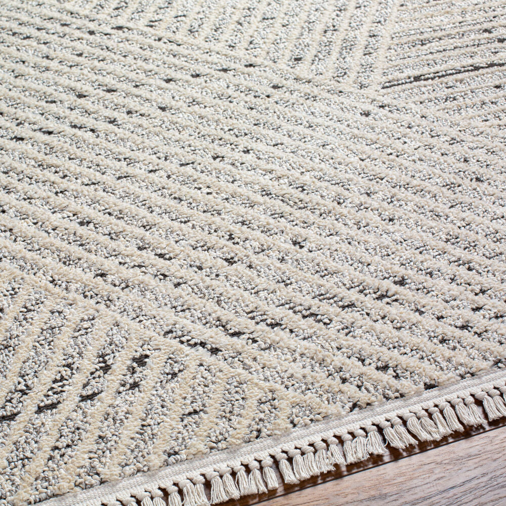 Berlin Dark Brown/Sage Machine Woven Rug BLR-2302 - texture