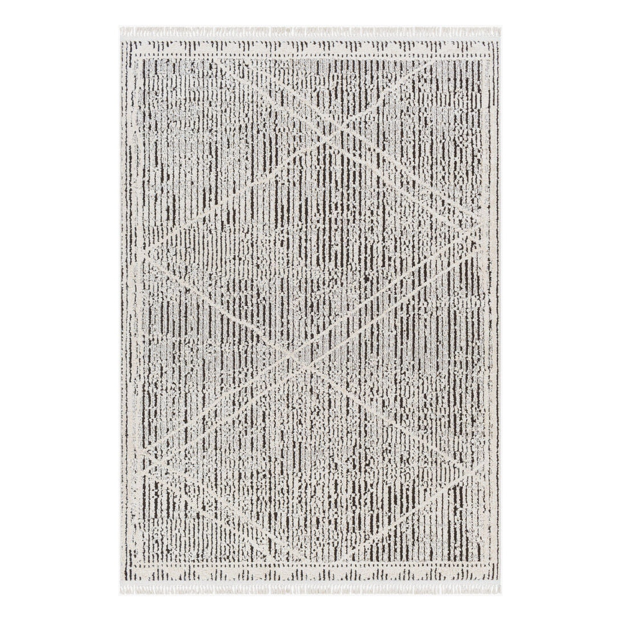 Berlin Dark Brown/Sage Machine Woven Rug BLR-2306 - 5'3" x 7'