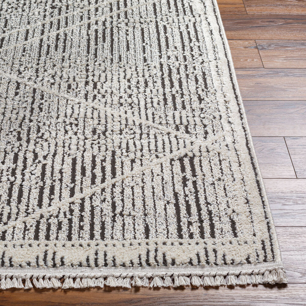Berlin Dark Brown/Sage Machine Woven Rug BLR-2306 - front