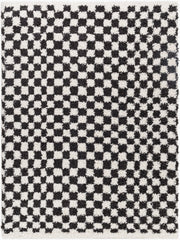 Birmingham Black/Ivory Machine Woven Rug - 5'3" x 7'