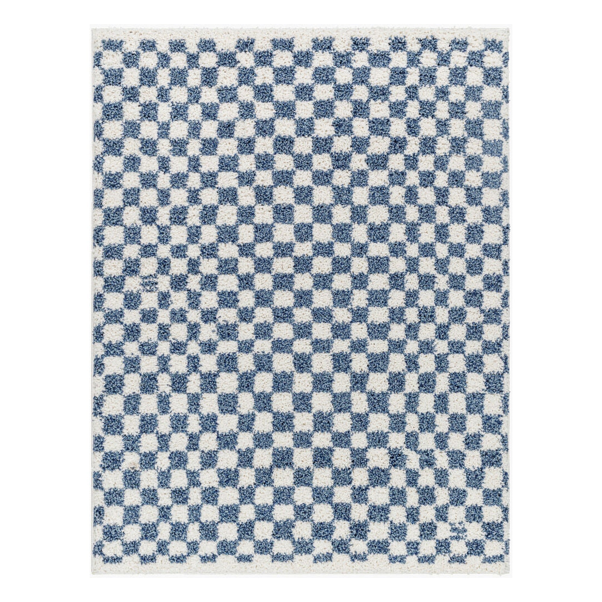 Birmingham Blue/Ivory Machine Woven Rug - 5'3" x 7'
