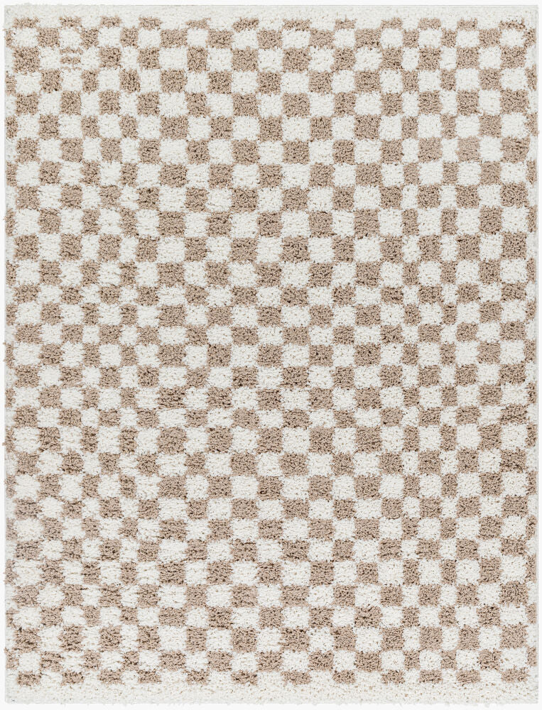 Birmingham Ivory/Tan Machine Woven Rug - 5'3" x 7'