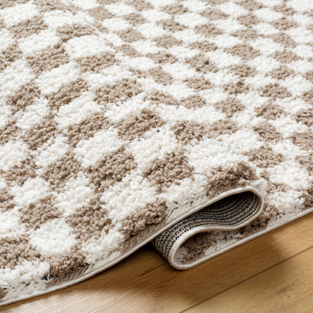 Birmingham Ivory/Tan Machine Woven Rug - fold