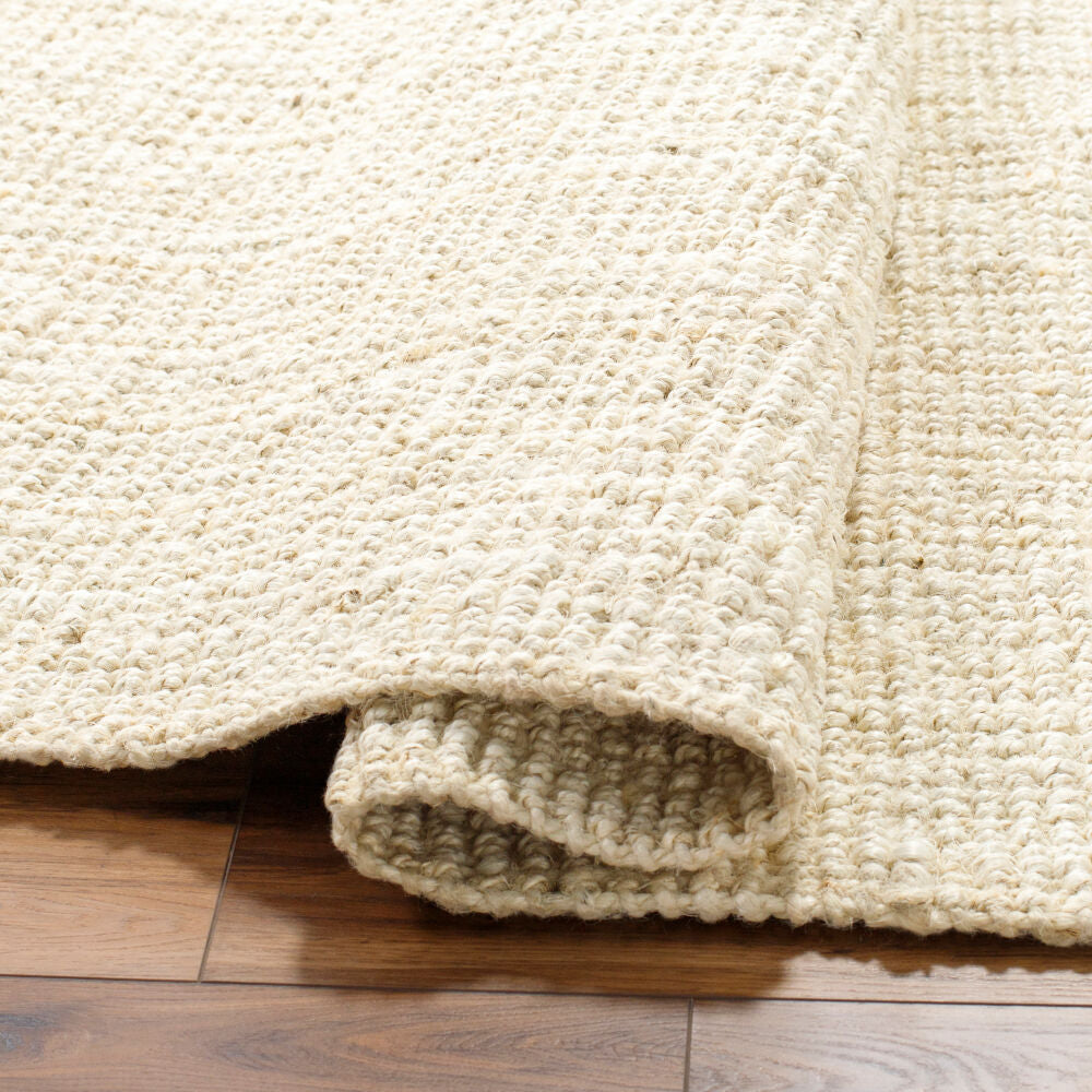 Calla Butter Handmade Rug - fold