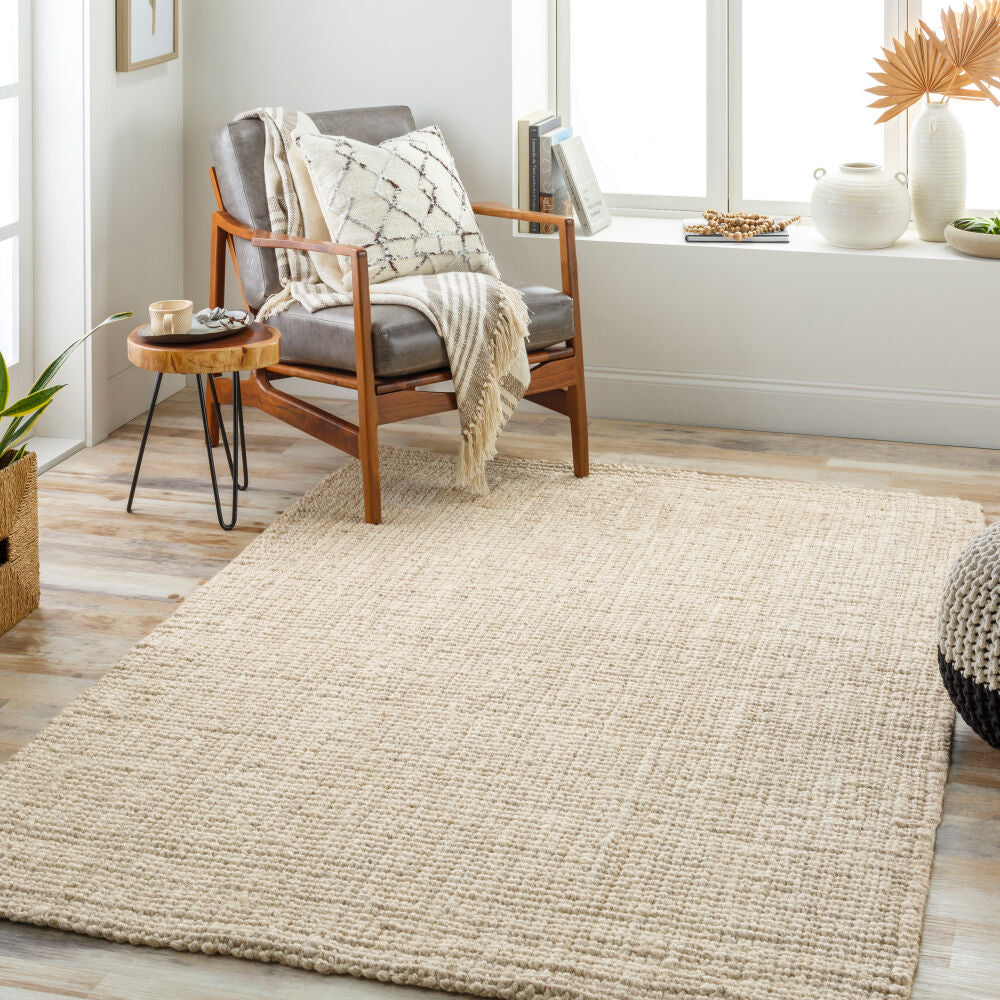 Calla Butter Handmade Rug - roomscene
