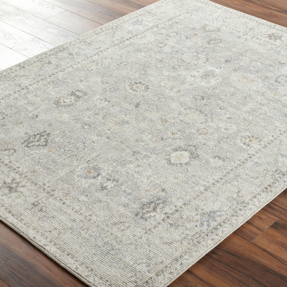 Davina Brown/White Machine Woven Rug - corner
