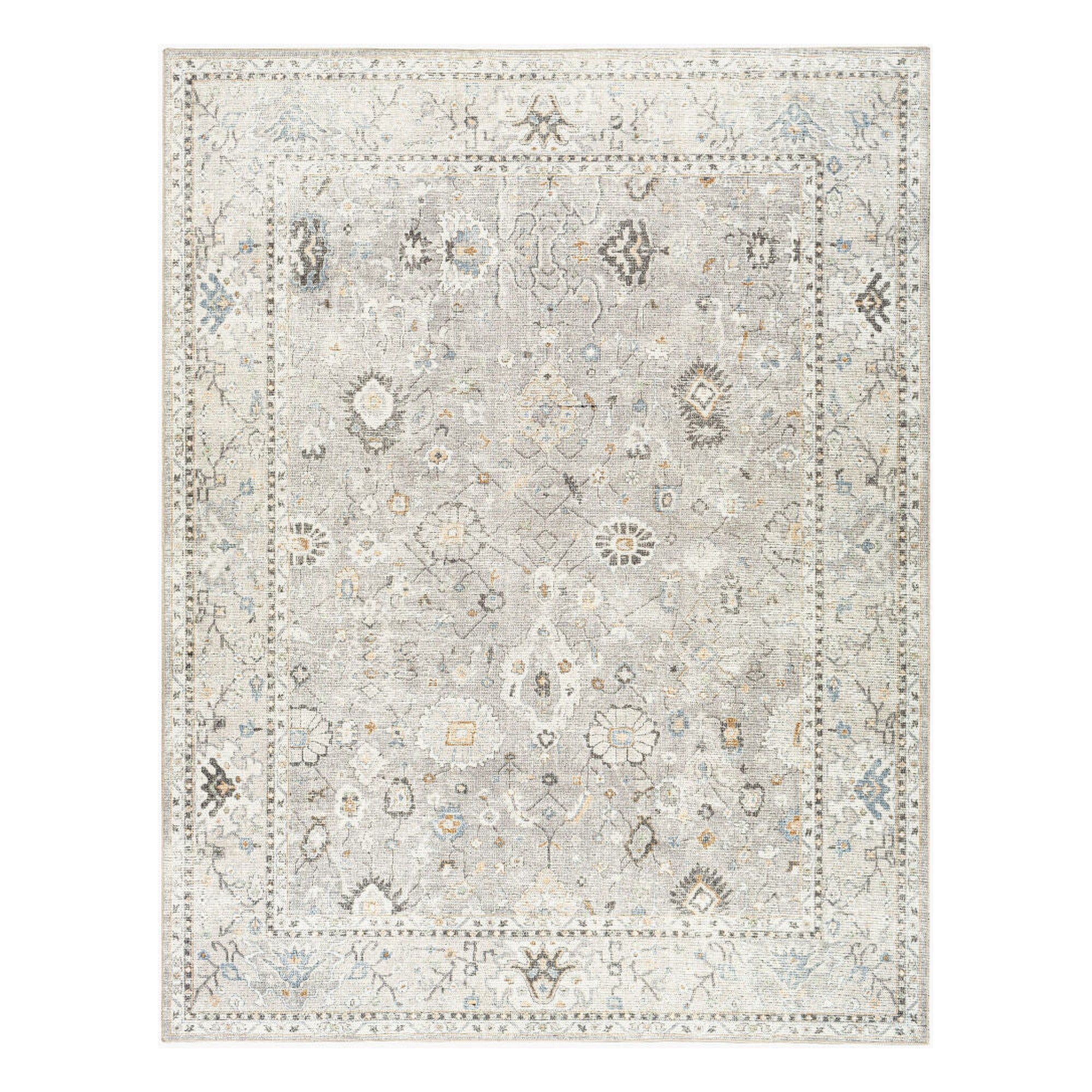 Davina Brown/White Machine Woven Rug - 2'2" x 3'9"