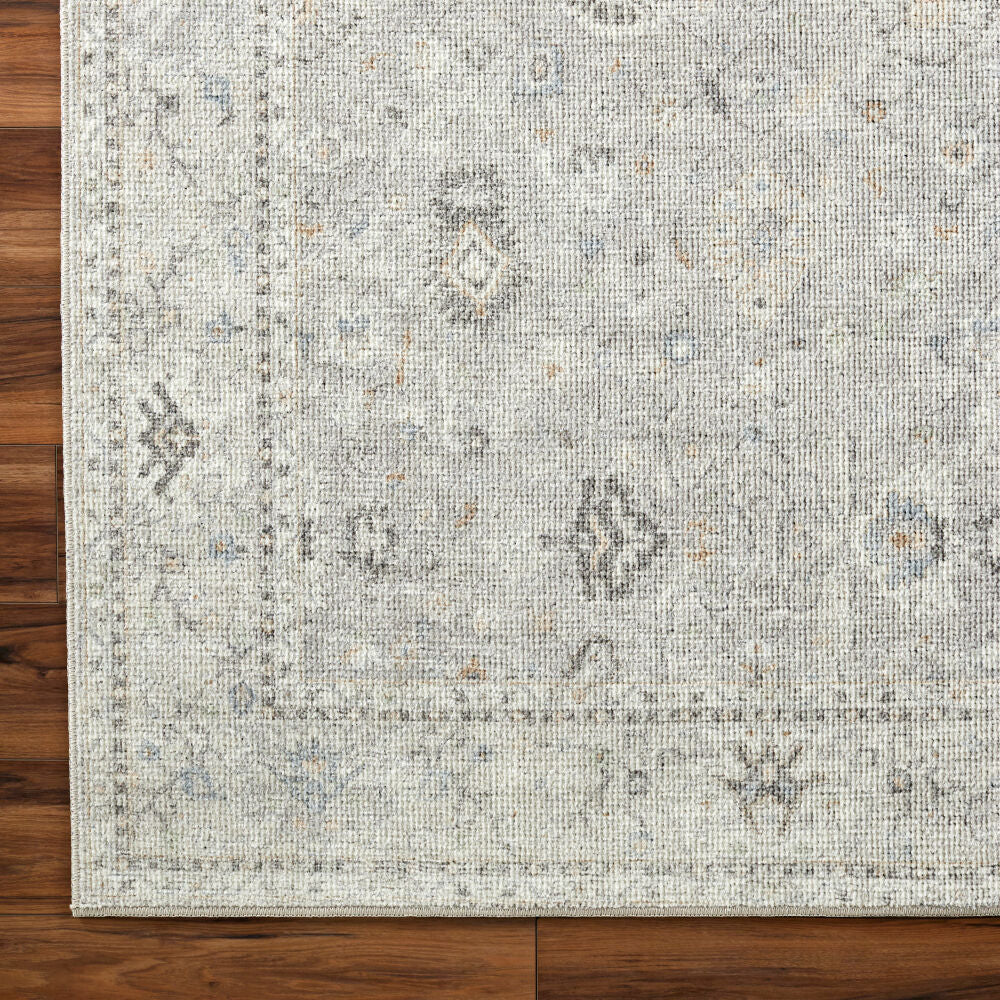 Davina Brown/White Machine Woven Rug - overhead