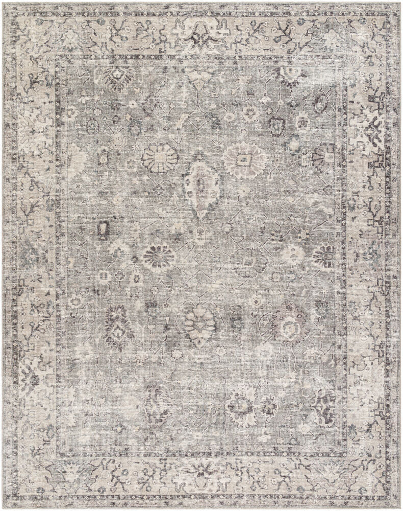 Davina Charcoal/White Machine Woven Rug - 2'2" x 3'9"