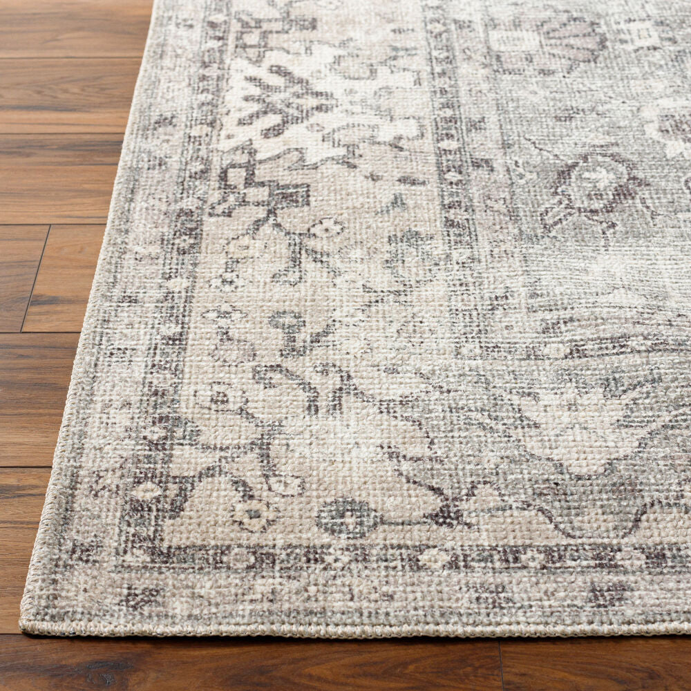 Davina Charcoal/White Machine Woven Rug - front
