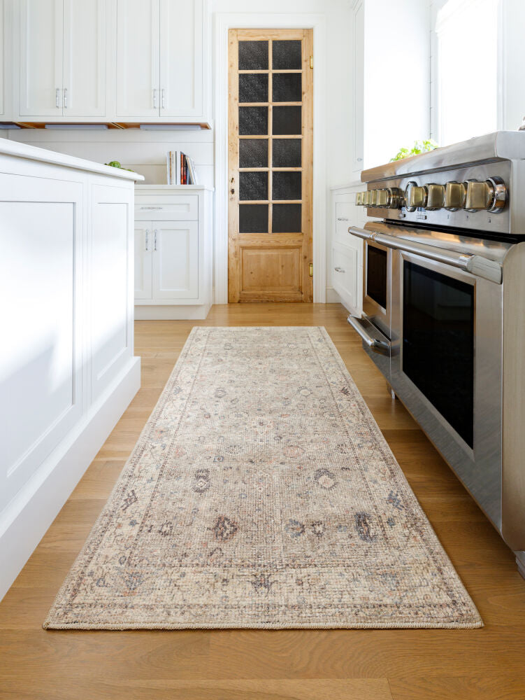 Davina Brown/Off-White Machine Woven Rug - roomscene