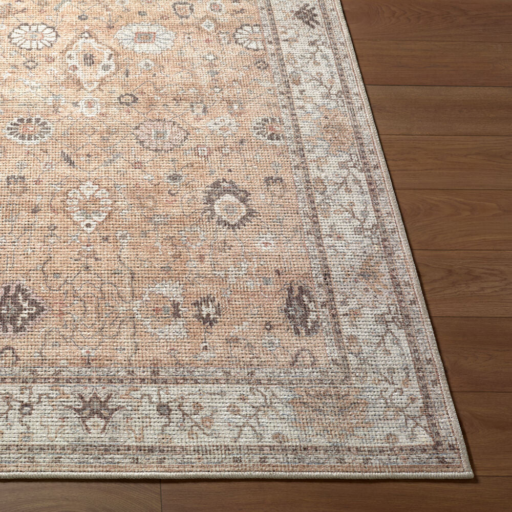 Davina Brown/Tan Machine Woven Rug - front