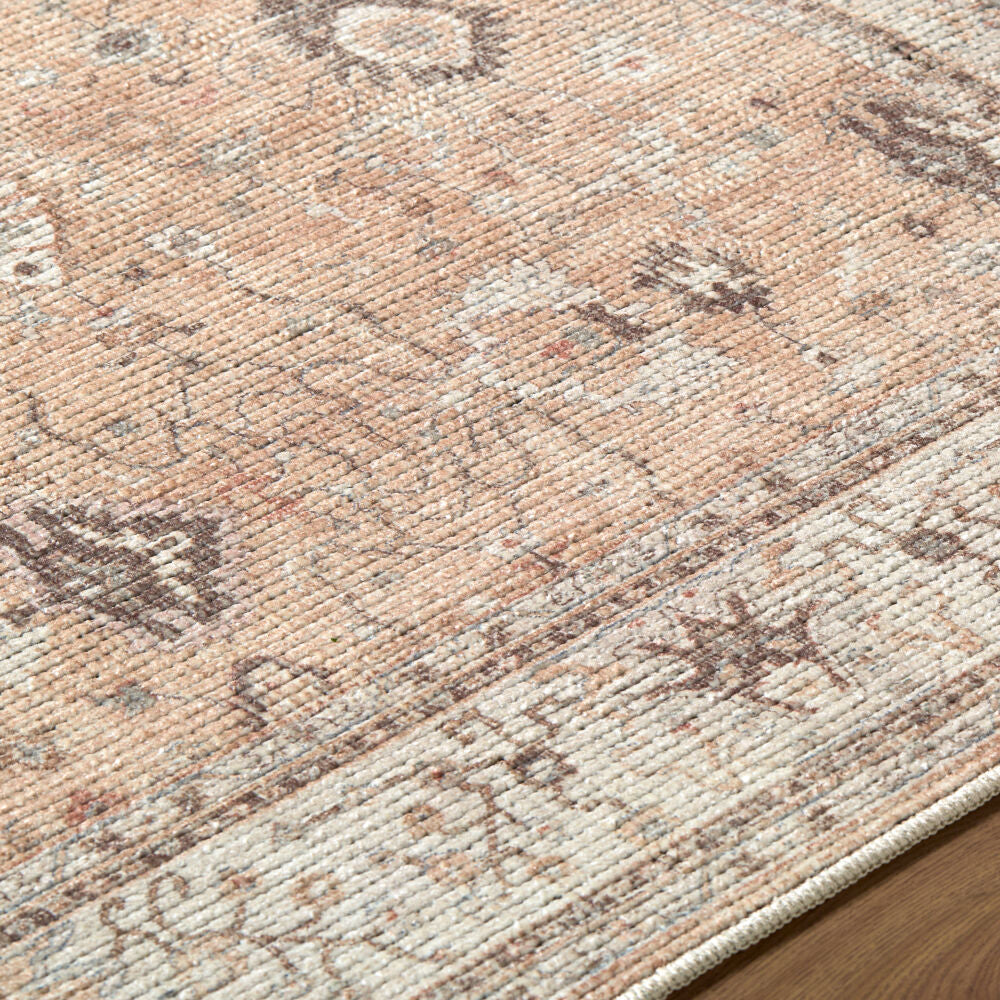 Davina Brown/Tan Machine Woven Rug - texture