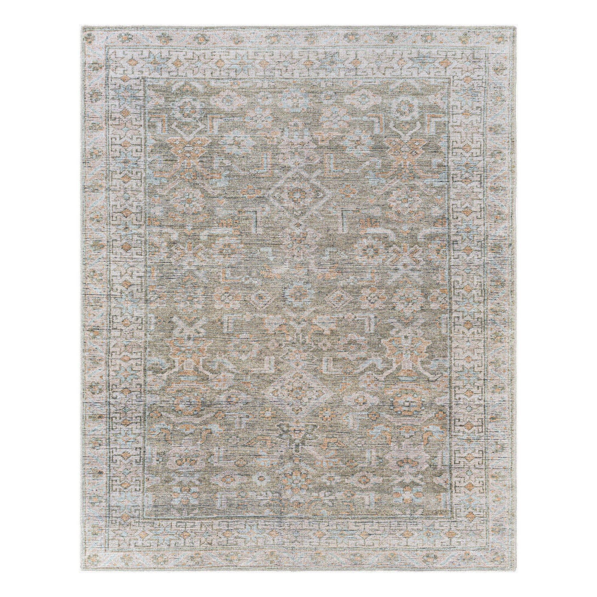 Darling Beige/Olive Machine Woven Rug - 2'7" x 10'