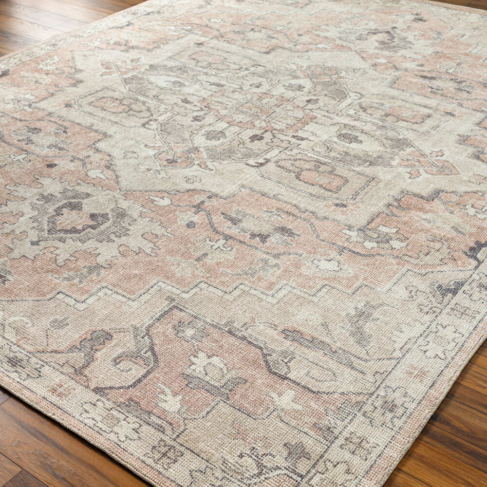 Elle Charcoal/Tan Machine Woven Rug BOEC-2300 - corner
