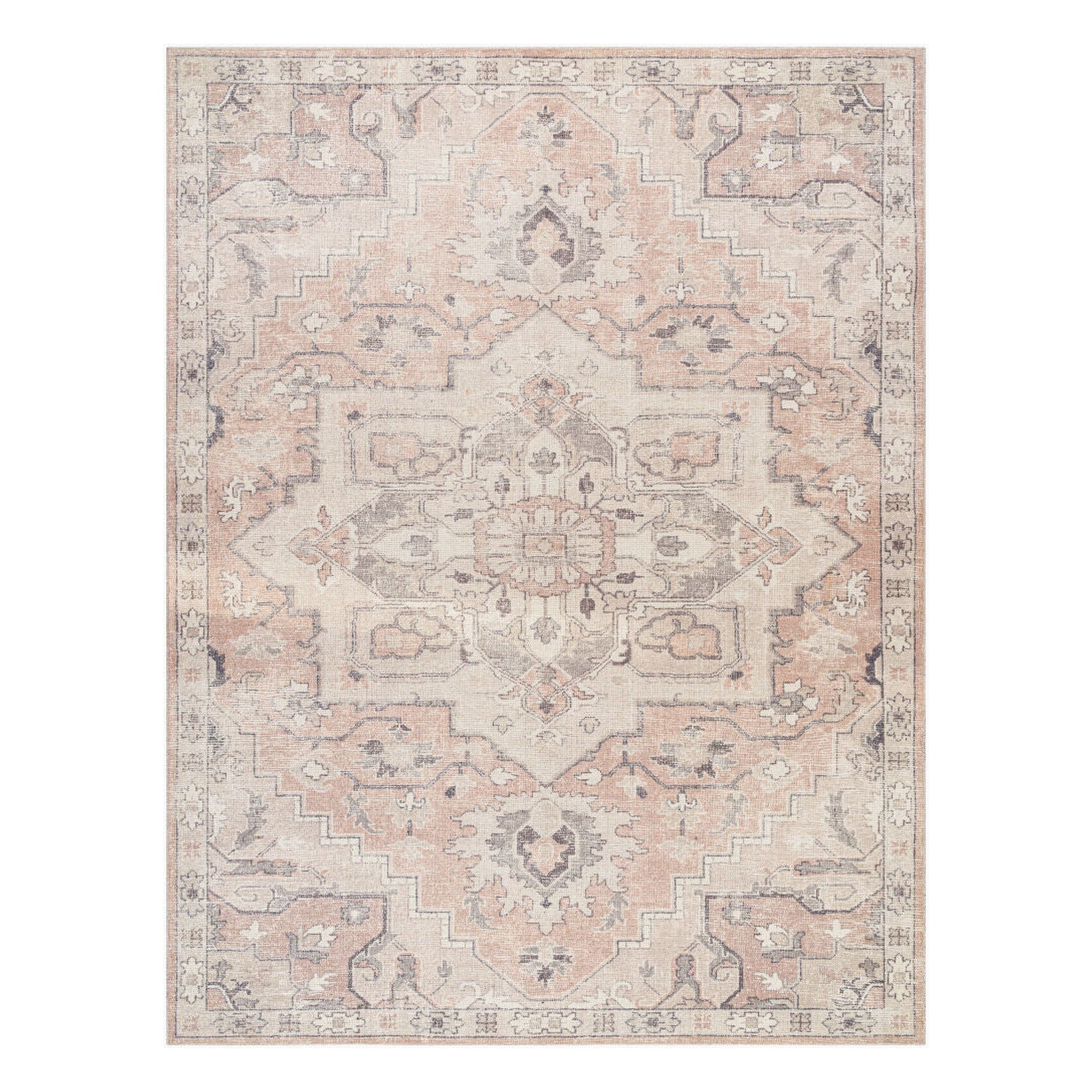 Elle Charcoal/Tan Machine Woven Rug BOEC-2300 - 2'2" x 3'9"