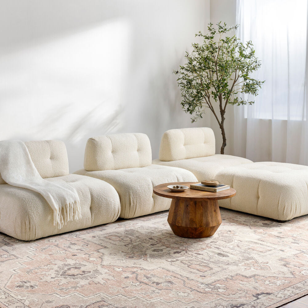 Elle Charcoal/Tan Machine Woven Rug BOEC-2300 - roomscene