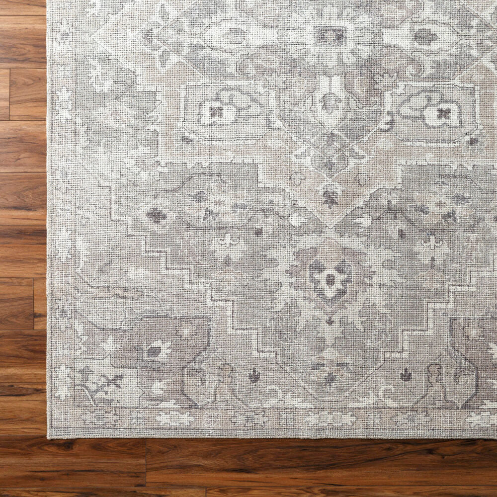 Elle Charcoal/Tan Machine Woven Rug BOEC-2301 - overhead