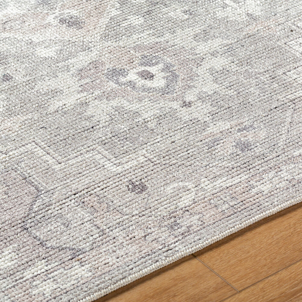 Elle Charcoal/Tan Machine Woven Rug BOEC-2301 - texture