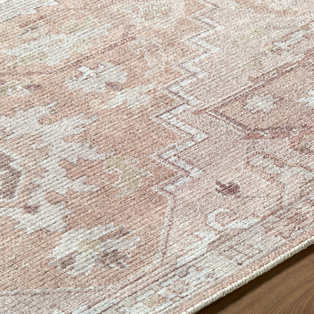 Elle Brown/Tan Machine Woven Rug - texture