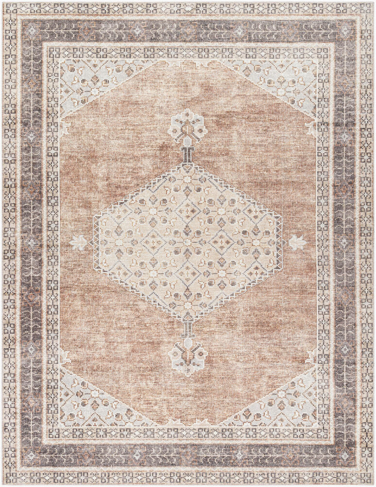 Lila Black/Tan Machine Woven Rug - 2'2" x 3'9"