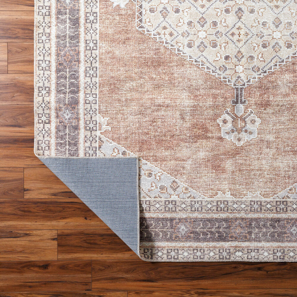 Lila Black/Tan Machine Woven Rug - fold