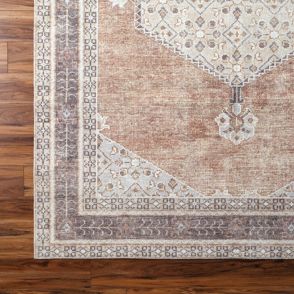 Lila Black/Tan Machine Woven Rug - overhead