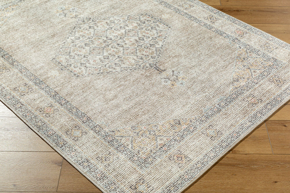 Lila Amber/Slate Machine Woven Rug - corner