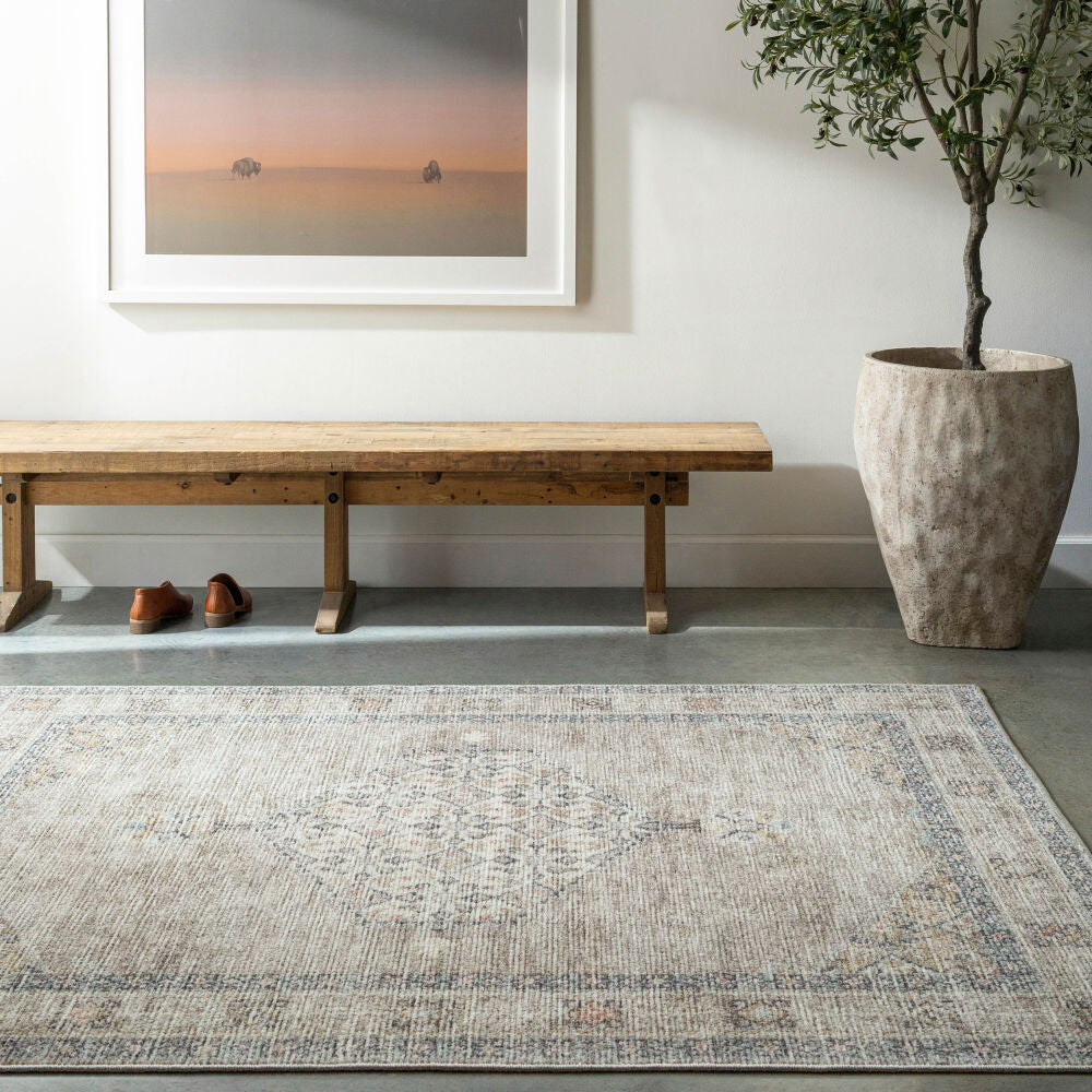 Lila Amber/Slate Machine Woven Rug - roomscene