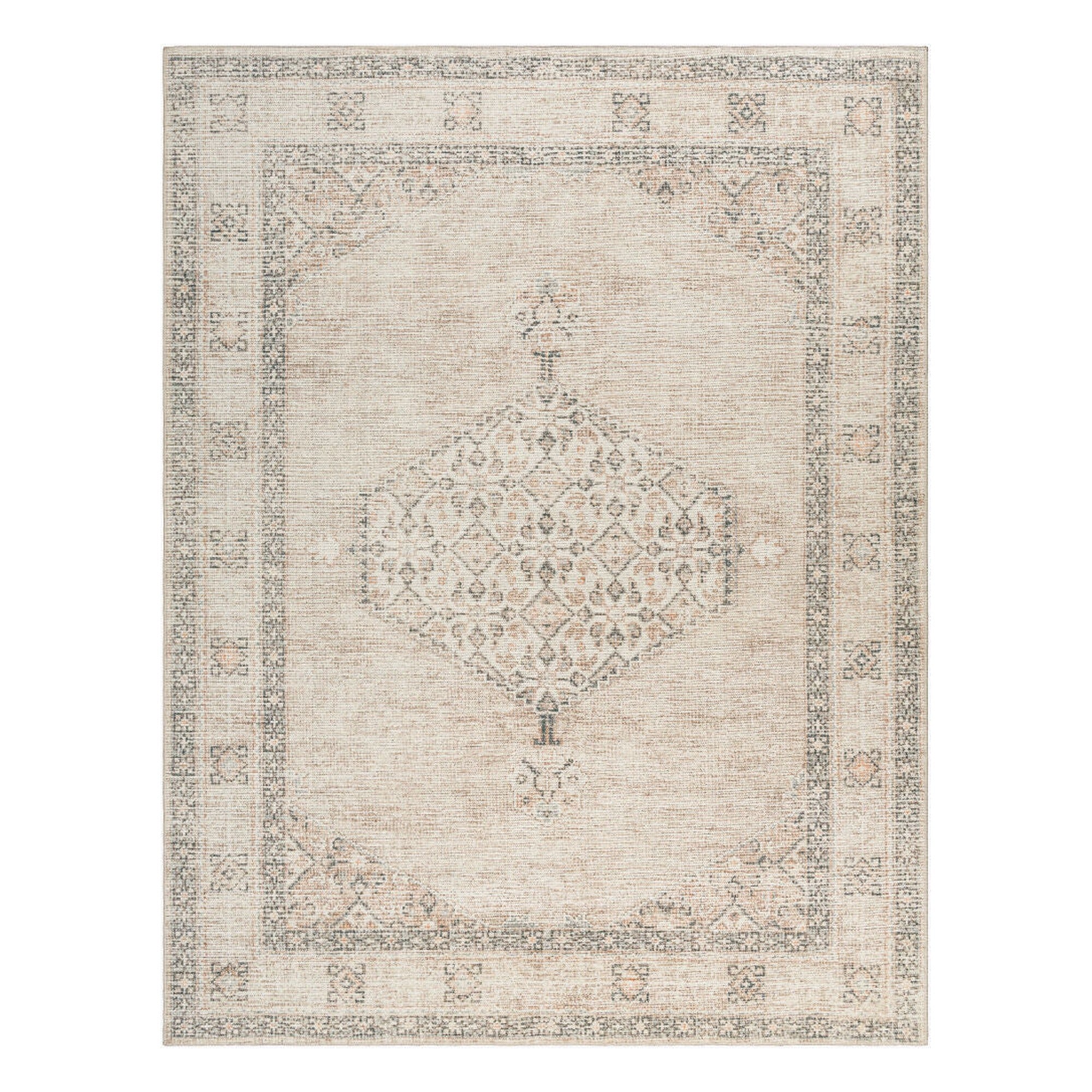Lila Black/Orange Machine Woven Rug - 2'2" x 3'9"