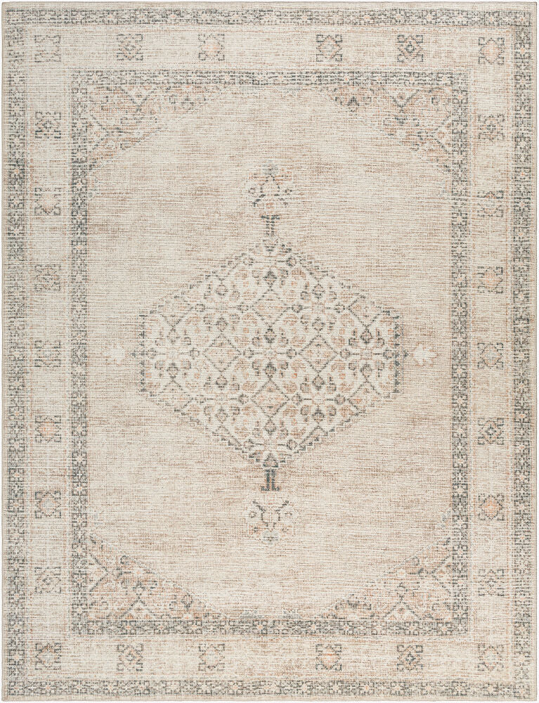 Lila Black/Orange Machine Woven Rug - 2'2" x 3'9"