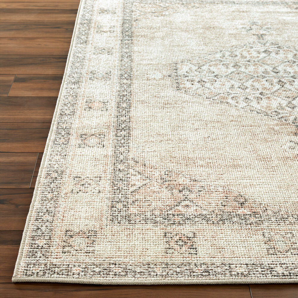 Lila Black/Orange Machine Woven Rug - front