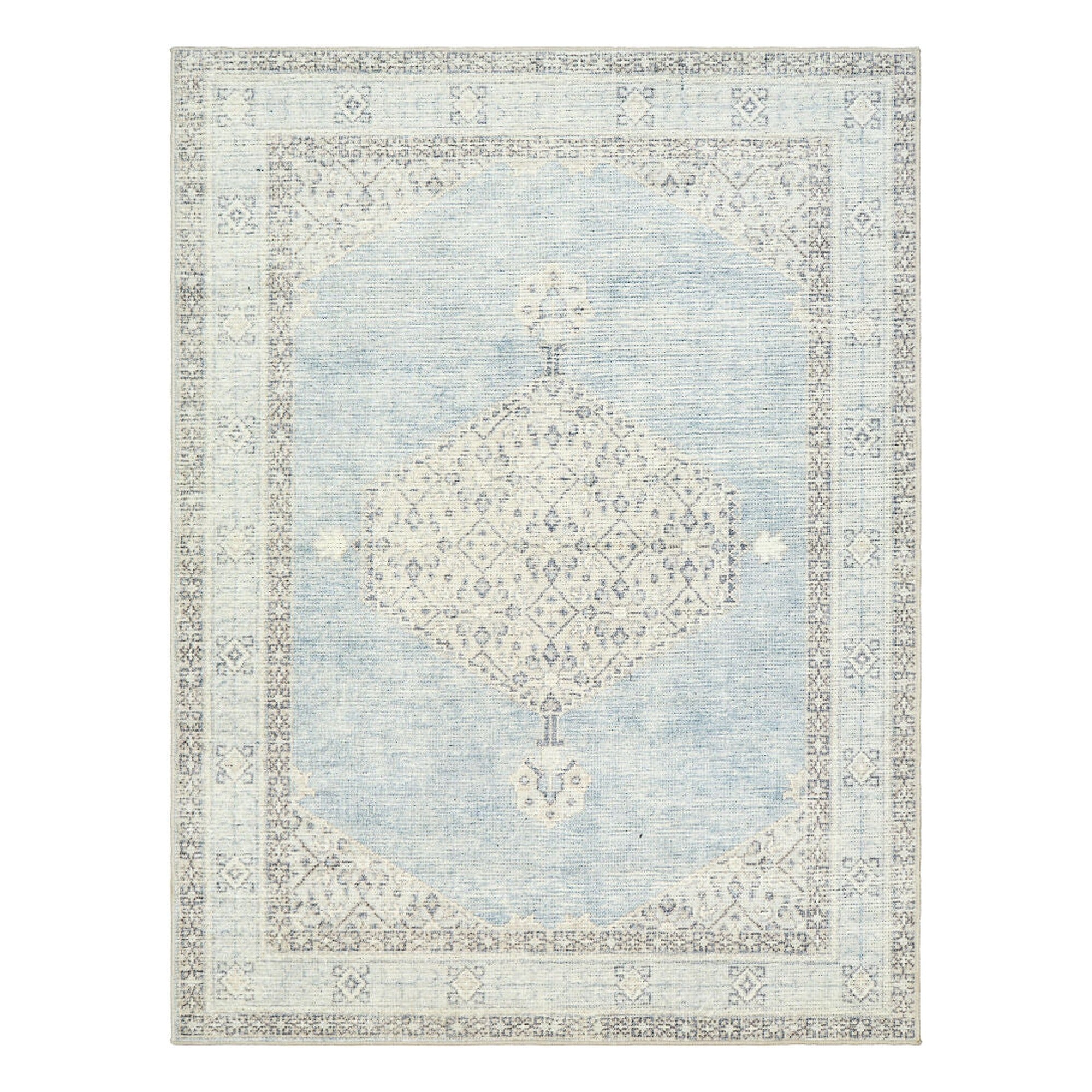 Lila Denim/Silver Gray Machine Woven Rug - 2'2" x 3'9"