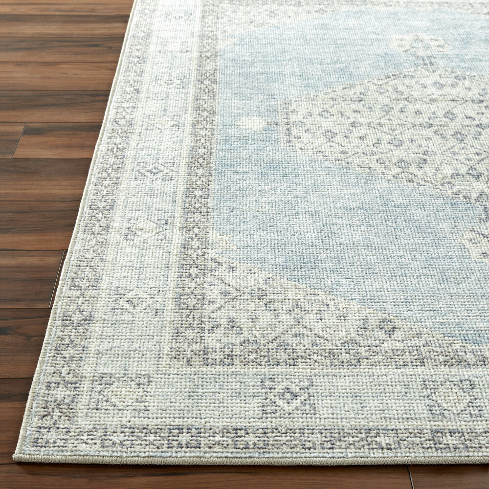 Lila Denim/Silver Gray Machine Woven Rug - front