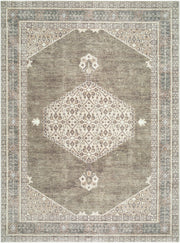 Lila Brown/Olive Machine Woven Rug - 2'2" x 3'9"