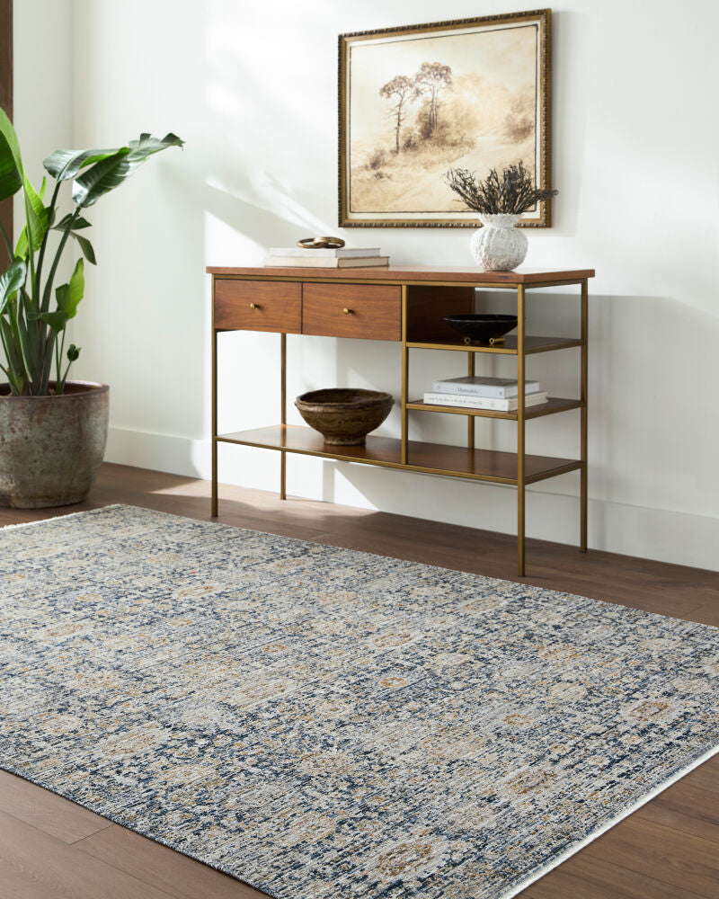 Margaret Charcoal/Taupe Machine Woven Rug BOMG-2300 - roomscene