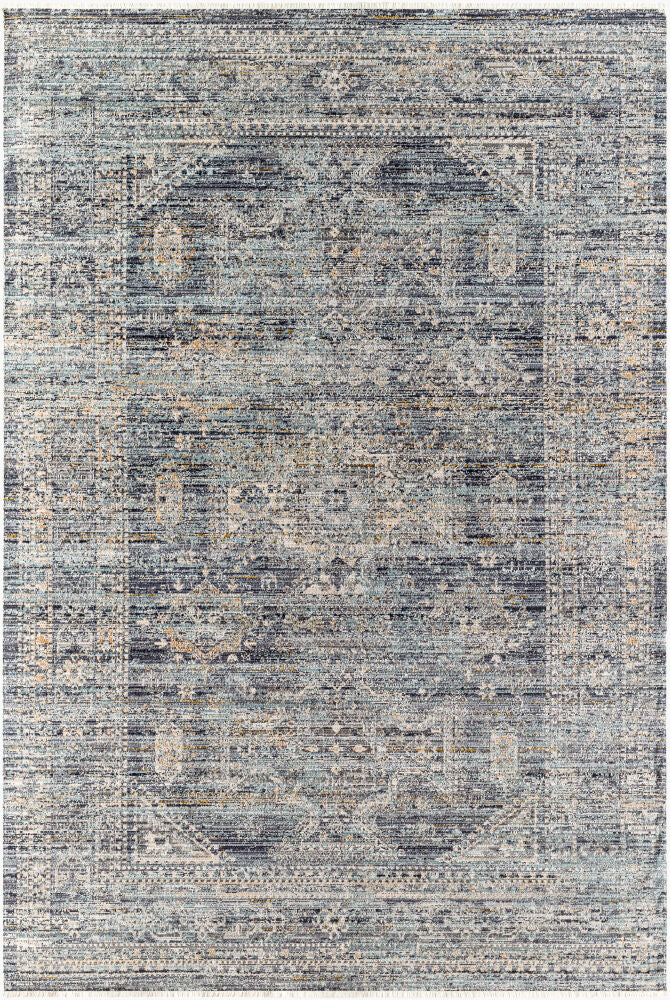 Margaret Black/Taupe Machine Woven Rug BOMG-2301 - 5'3" x 7'10"