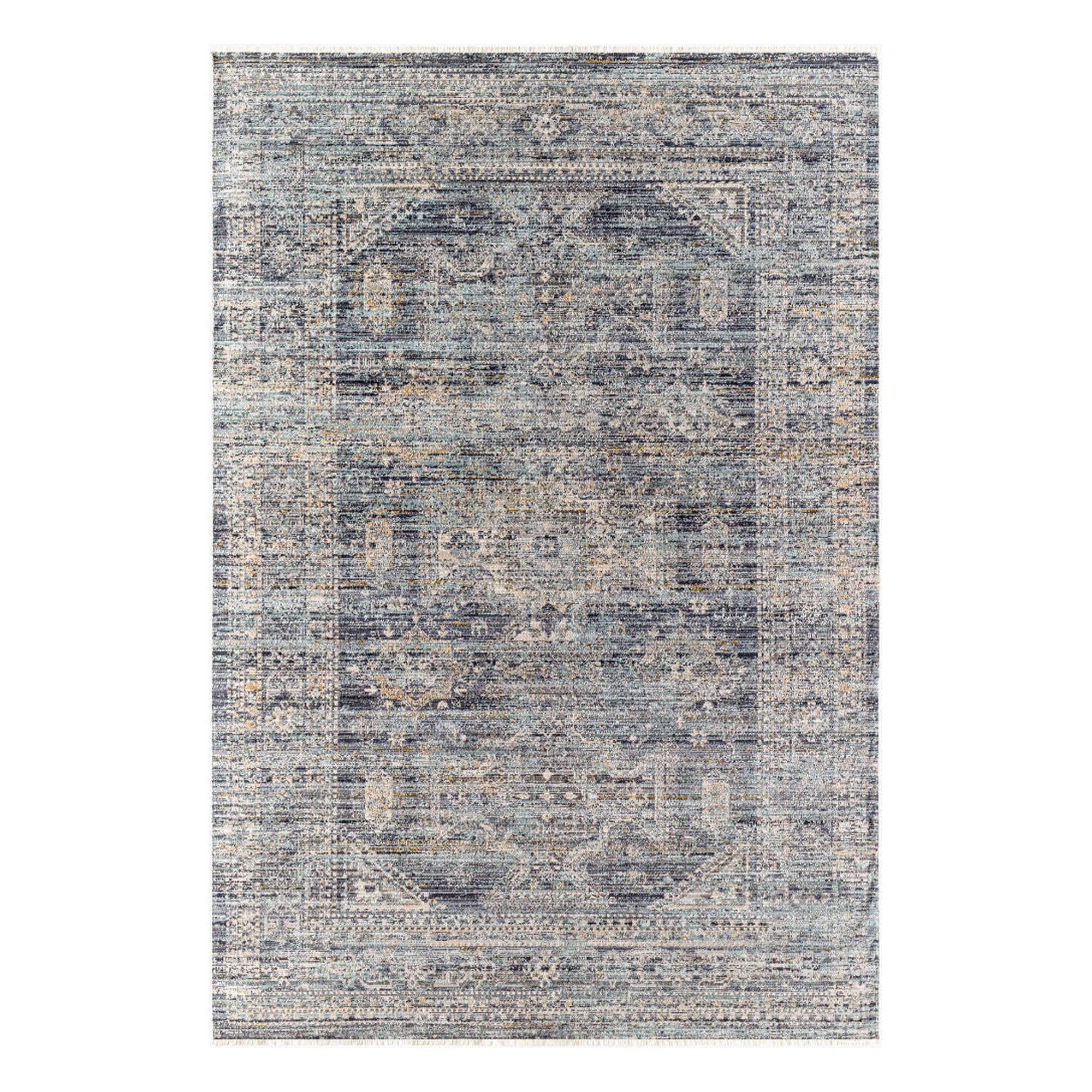 Margaret Black/Taupe Machine Woven Rug BOMG-2301 - 5'3" x 7'10"