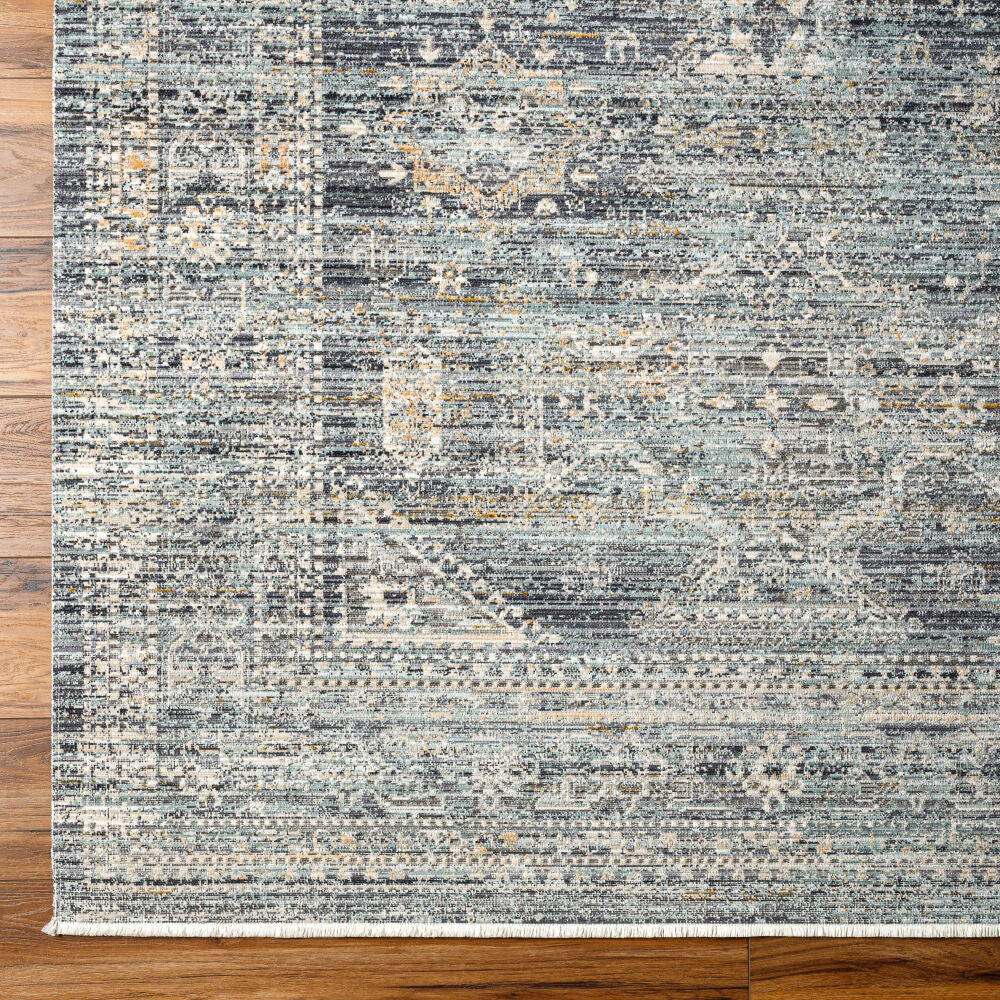 Margaret Black/Taupe Machine Woven Rug BOMG-2301 - overhead
