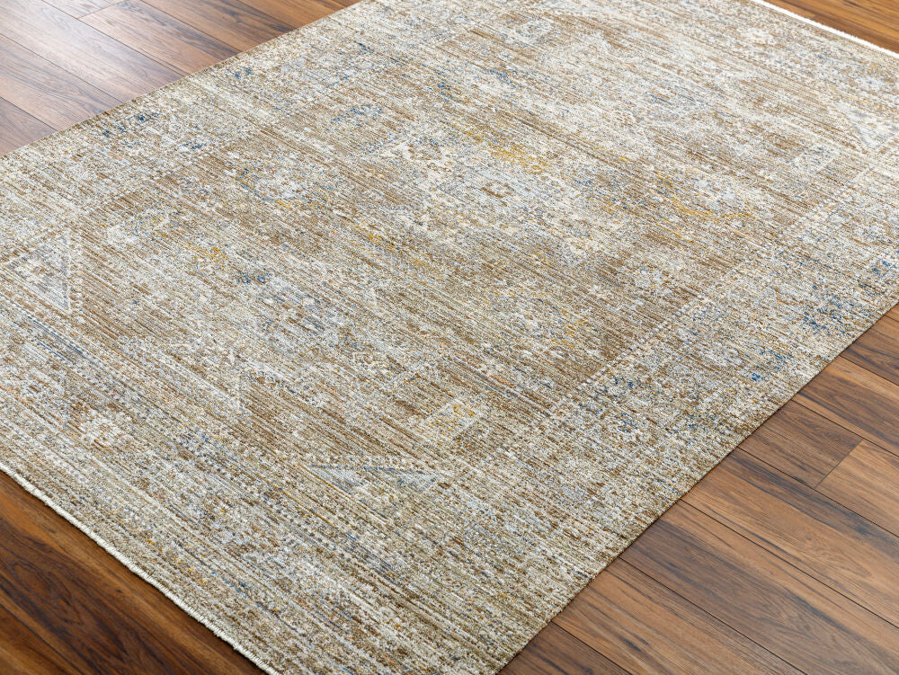 Margaret Charcoal/Taupe Machine Woven Rug BOMG-2302 - corner