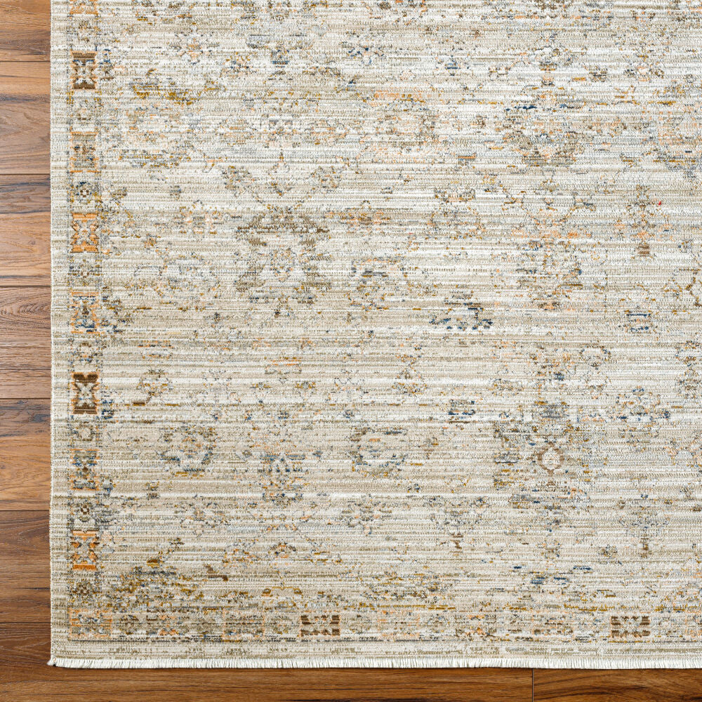 Margaret Brown/Taupe Machine Woven Rug BOMG-2303 - overhead