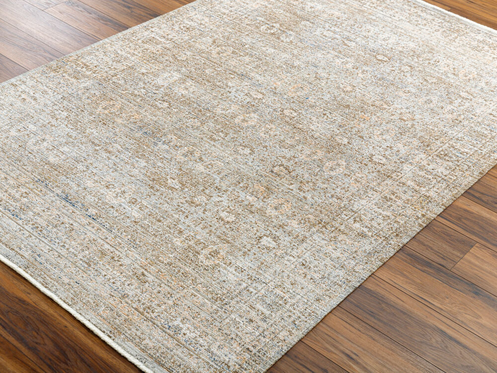 Margaret Brown/Taupe Machine Woven Rug BOMG-2304 - corner
