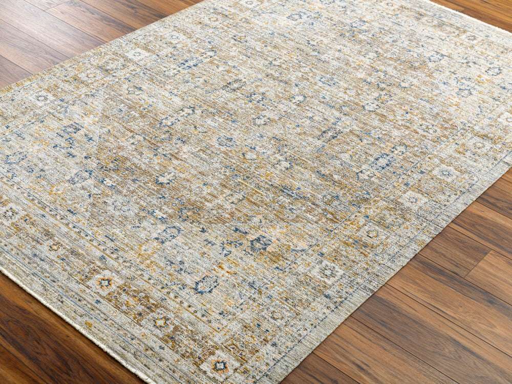 Margaret Charcoal/Taupe Machine Woven Rug BOMG-2305 - corner