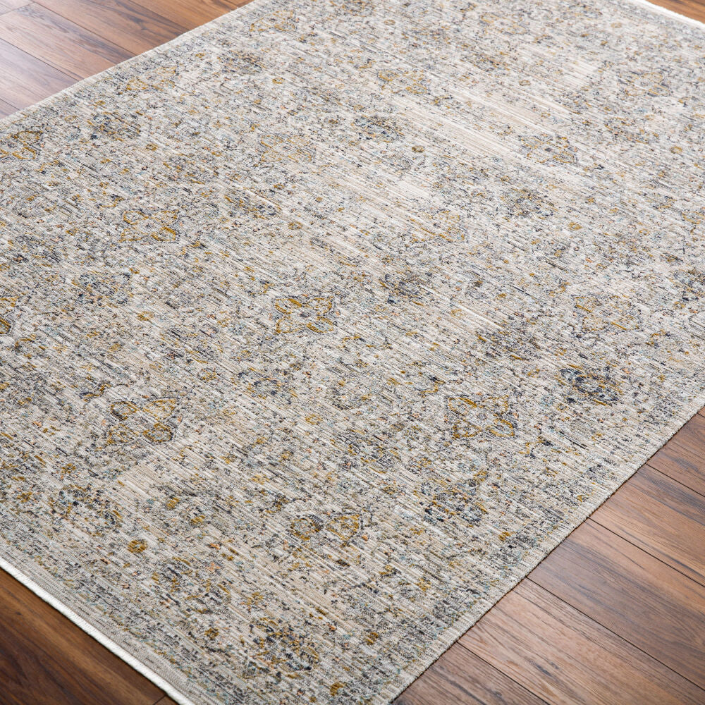 Margaret Black/Taupe Machine Woven Rug BOMG-2306 - corner