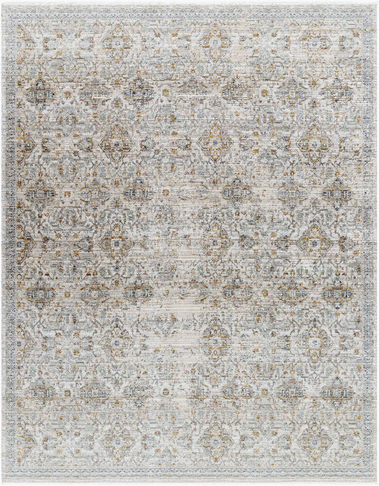 Margaret Black/Taupe Machine Woven Rug BOMG-2306 - 5'3" x 7'10"