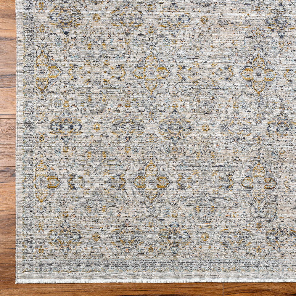 Margaret Black/Taupe Machine Woven Rug BOMG-2306 - overhead