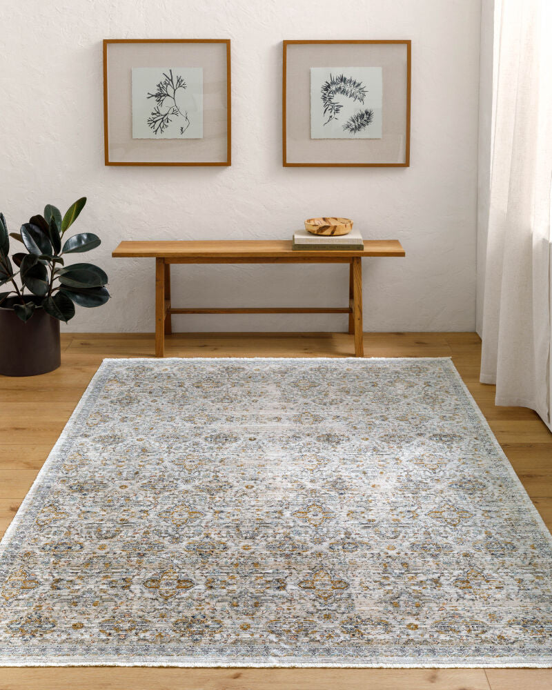 Margaret Black/Taupe Machine Woven Rug BOMG-2306 - roomscene