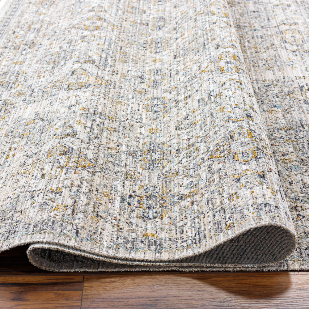 Margaret Black/Taupe Machine Woven Rug BOMG-2306 - texture